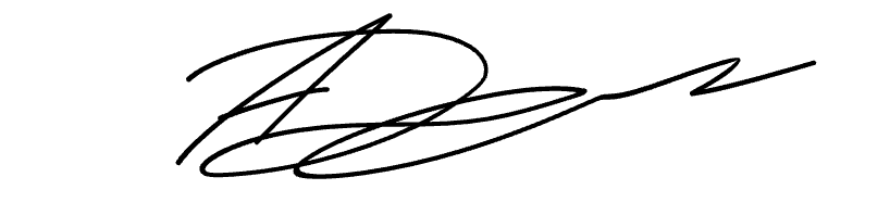 Handwritten signature of the founder